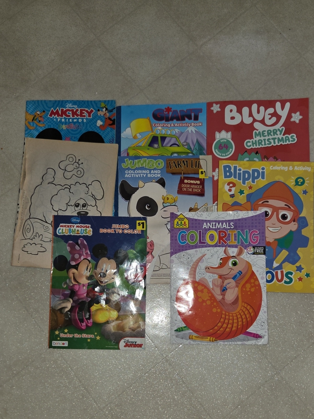 Used Coloring Books Lot